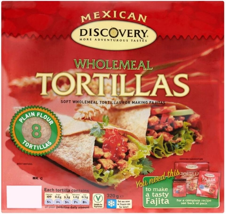 Santa Maria Mexican Wholemeal Tortillas (8 per pack) - Pack of 2