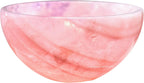Rose Quartz Crystal Bowl - 2 Inch Decorative Bowls for Room and Home Decor - Gemstone Healing Crystals for Elegant Display, Positive Energy Balance and Gift