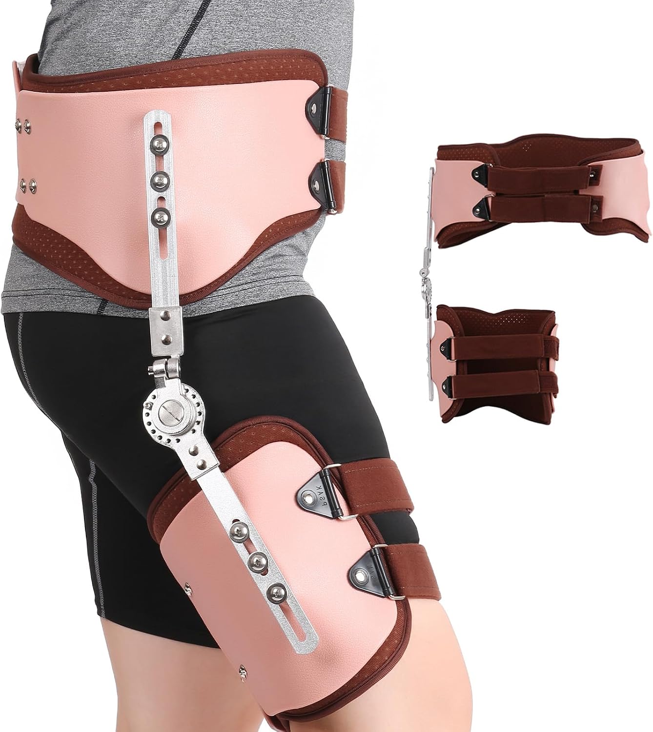 Rom Hip Abduction Brace, Post Op Hips Orthosis Support Brace for Sciatica Pain Relief, Hip Adjustable Protector Stabilizer Joint Protection Fixation Device