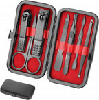 Manicure set Men Personal Care Tools Accessories Finger and Toe Nail Clippers Set Professional Manicure Pedicure Kit With Travel Case Nail Grooming Kit Gifts for Men Women Father Mother