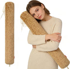 samply Hot Water Bottle with Plush Cover, 3L Hot Water Bag for Full Body Warmth, Cozy Comfort for Back, Abdomen & Menstrual Cramps, Yellow Leopard Print
