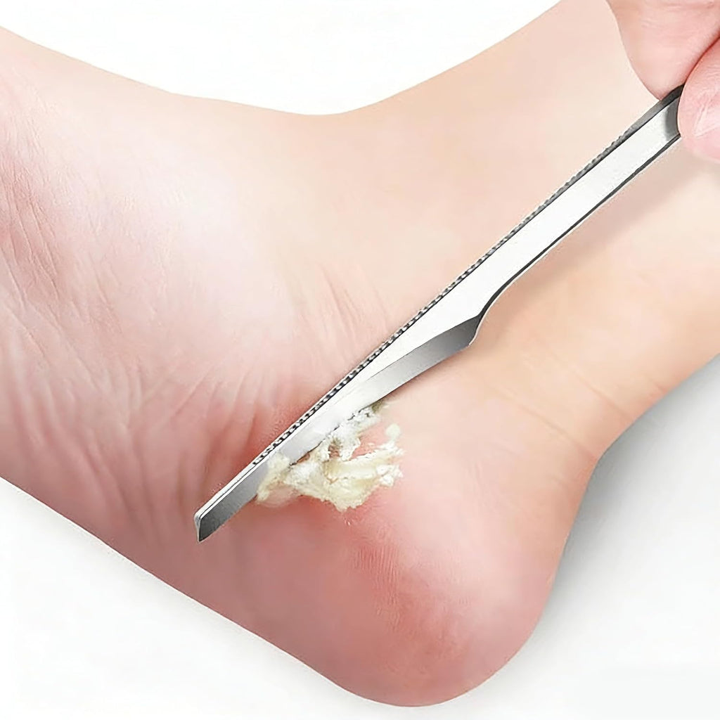 Stainless Steel Foot Files Callus Removers 2Pcs Pedicure Kit Skin Scraper for Men and Women Durable Foot Care Tools for Hard Skin Removal