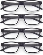 Reading Glasses for Men Women, Spring Hinge Readers Glasses, Blue Light Blocking Lens Eyeglasses SR20523