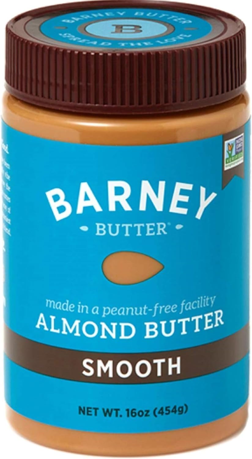Barney Butter Almond Butter, Smooth, 16 Ounce Jar, Skin-Free Almonds, No Stir, Non-GMO, Gluten Free, Keto, Paleo, Vegan