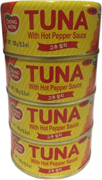 Dongwon, Tuna With Hot Pepper Sauce, 5.29 Ounce 4-cans