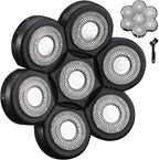 7D Black Electric Razor Replacement Blades - Universal 7 Blade Head Shaver for Men