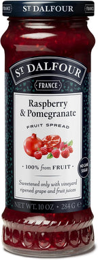 St. Dalfour Raspberry & Pomegranate Fruit Spread - 10oz - 100% from Fruit, No Artificial Ingredients, Non-GMO, No Cane Sugars, All Natural