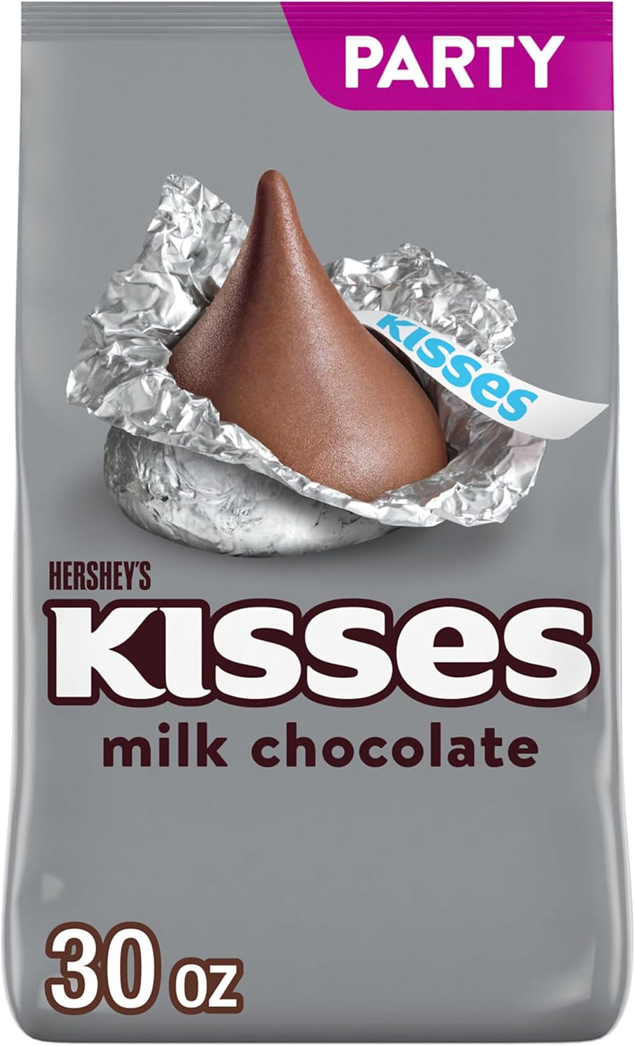 HERSHEY'S KISSES Milk Chocolate Candy Party Pack, 30 oz