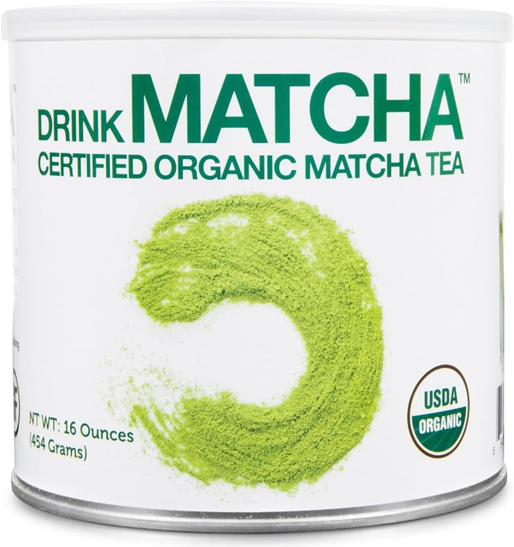 DrinkMatcha Organic Matcha Green Tea Powder 1 LB 100% Pure Matcha | Nothing Added | Perfect for Lattes, Smoothies, Baking (16 Ounce)
