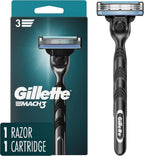 Gillette Mach3 Razor for Men, 1 Razor Handle + 1 Blade Refill