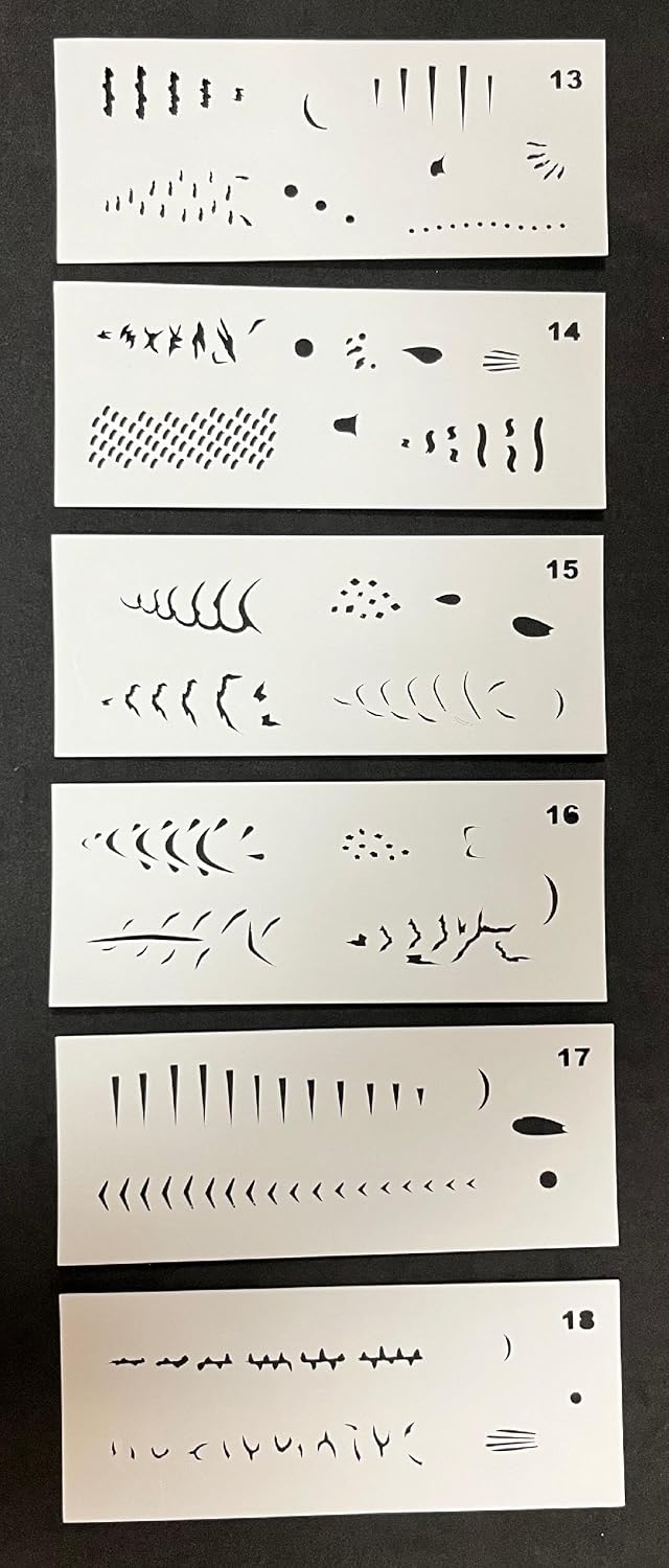Lure Stencil Kit, AM #3, 6 Lure Stencils, New for 2026, by Serious Lures, LLC