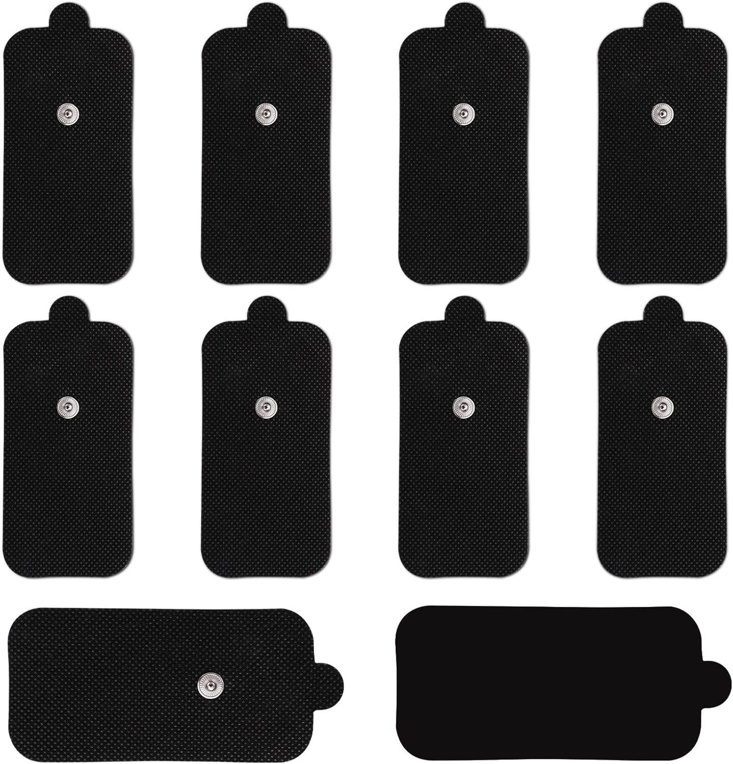 10 Pack Large TENS Unit Electrodes Pads, Upgraded Self-Adhesive Latex-Free Non-Irritating Electrode Patches with Standard 3.5mm Snap-on Connector, Compatible with Belifu, Brilnurse TENS