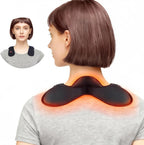 Cordless Heating Pad for Neck Pain Relief, 4000mAh Rechargeable Heated Neck Wrap with 3 Heating Levels, Portable Mini Small Thin Neck Heating Pad (Black)