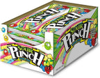 Sour Punch Straws, Rainbow Flavors, 4.5oz Tray (Pack of 12), Lemon, Apple, Strawberry & Blue Raspberry Soft and Chewy Candy