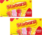 The Jel Sert Company Star Burst Freezer Pops - Pack of 2-10 Freezer Pops in a box - 20 Total - Cherry, Lemon, Strawberry, and Orange - Great for Anywhere and Anytime - Stock Up Today