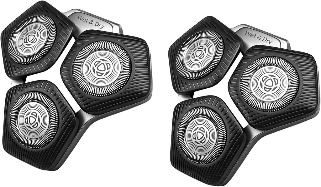 SH71/50 Replacement Shaving Heads Compatible with Phili*s Series S5000 (S5XXX) & S7000 (S7XXX) Shavers-Fits SH60/70, SH70/70 Models (Black-2pcs)