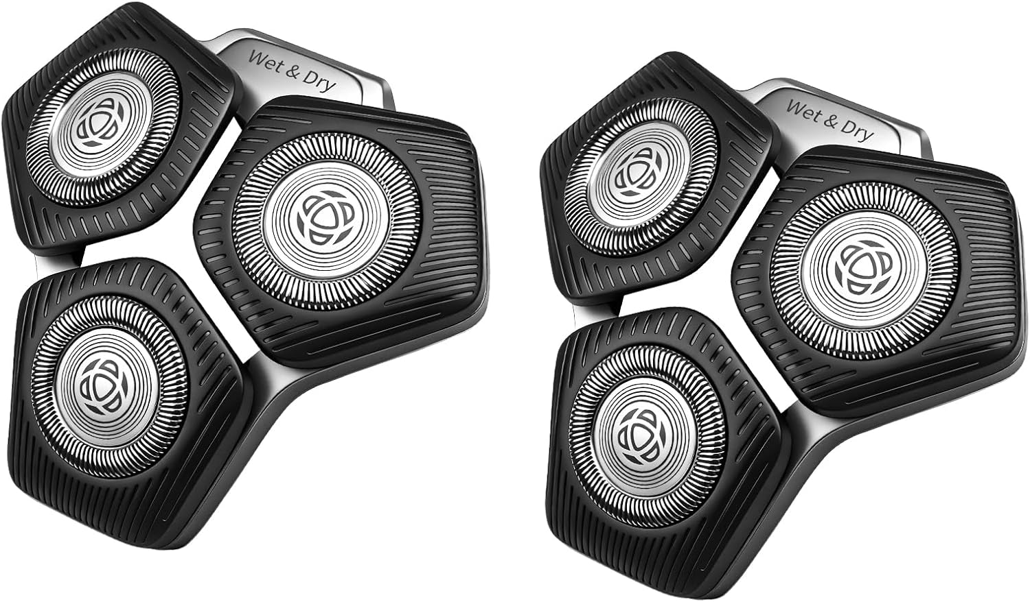 SH71/50 Replacement Shaving Heads Compatible with Phili*s Series S5000 (S5XXX) & S7000 (S7XXX) Shavers-Fits SH60/70, SH70/70 Models (Black-2pcs)