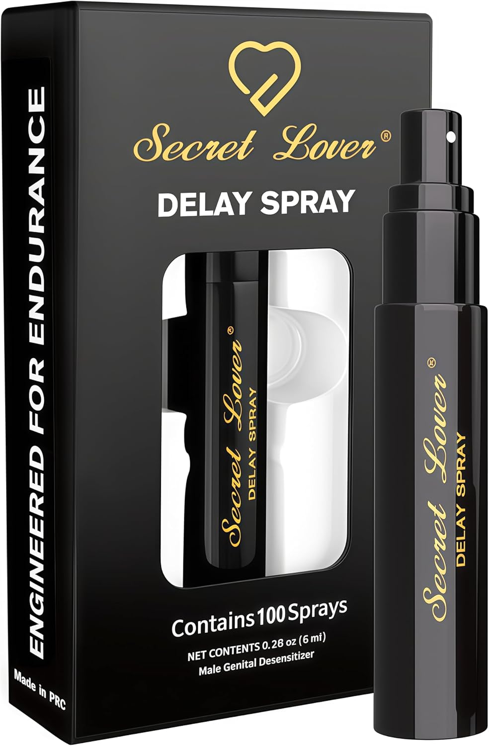 Secret Lover Delay Duration Spray for Men, Fast-Acting Control Formula for Long-Lasting Performance, Desensitized Spray for Enhanced Sensation Support, Retardante Para Caballeros 6ml