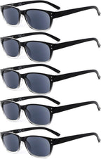 Eyekepper Classic Reading Glasses for Men 5 Pack Spring Hinges Readers