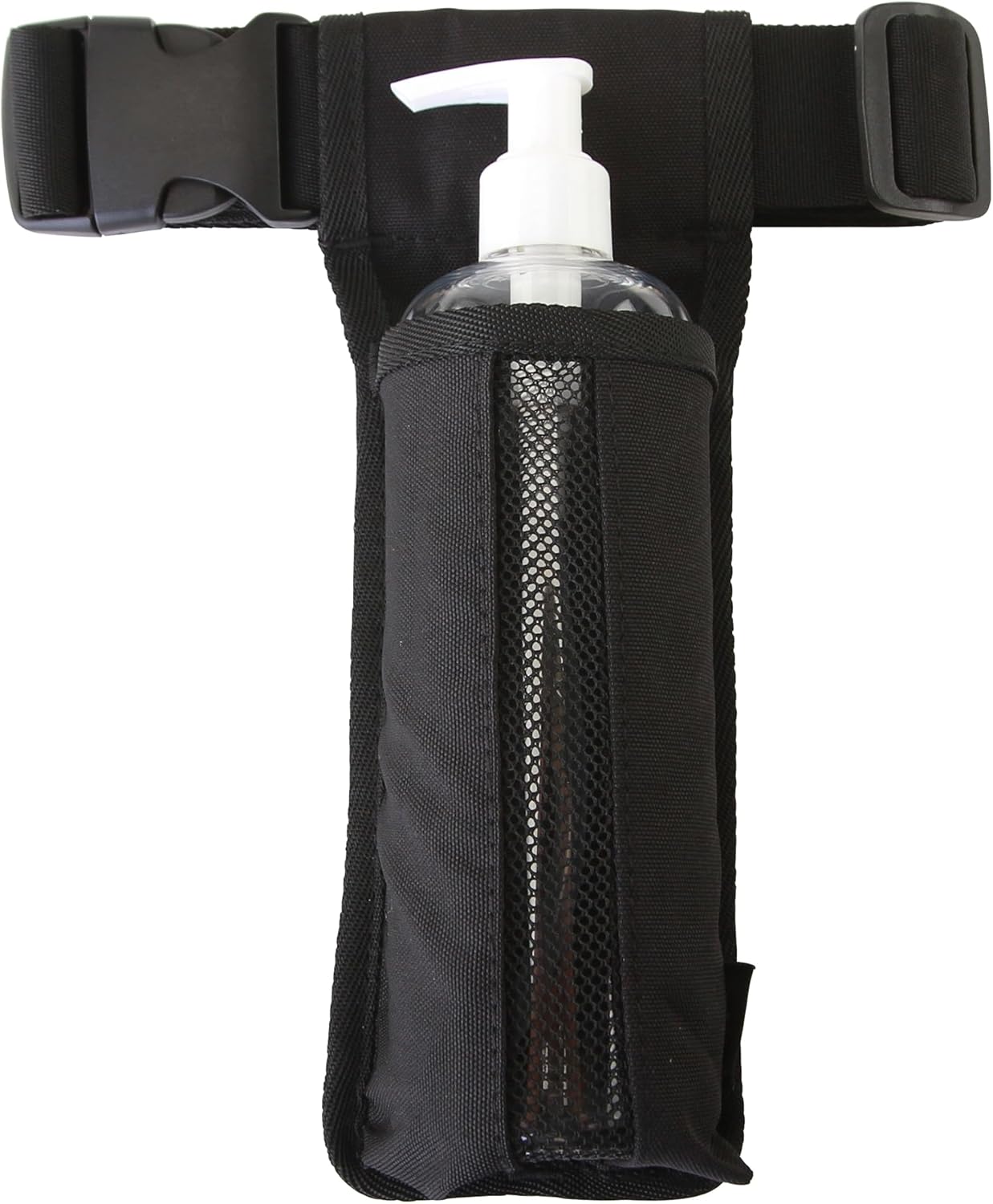 Professional Massage Holster Single Bottle Adjustable Waist Belt for Therapists Easy Access Daily Work, Bag Only,Not Bottle Included(Black)
