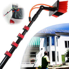 3.6-11M Water Fed Pole Kit, Photovoltaic Panel Cleaning Equipment Carbon Alloy Material Water Fed Telescopic Brush, for Window Cleaning, Trucks Cleaning System & Washing Tool,12FT/3.6M