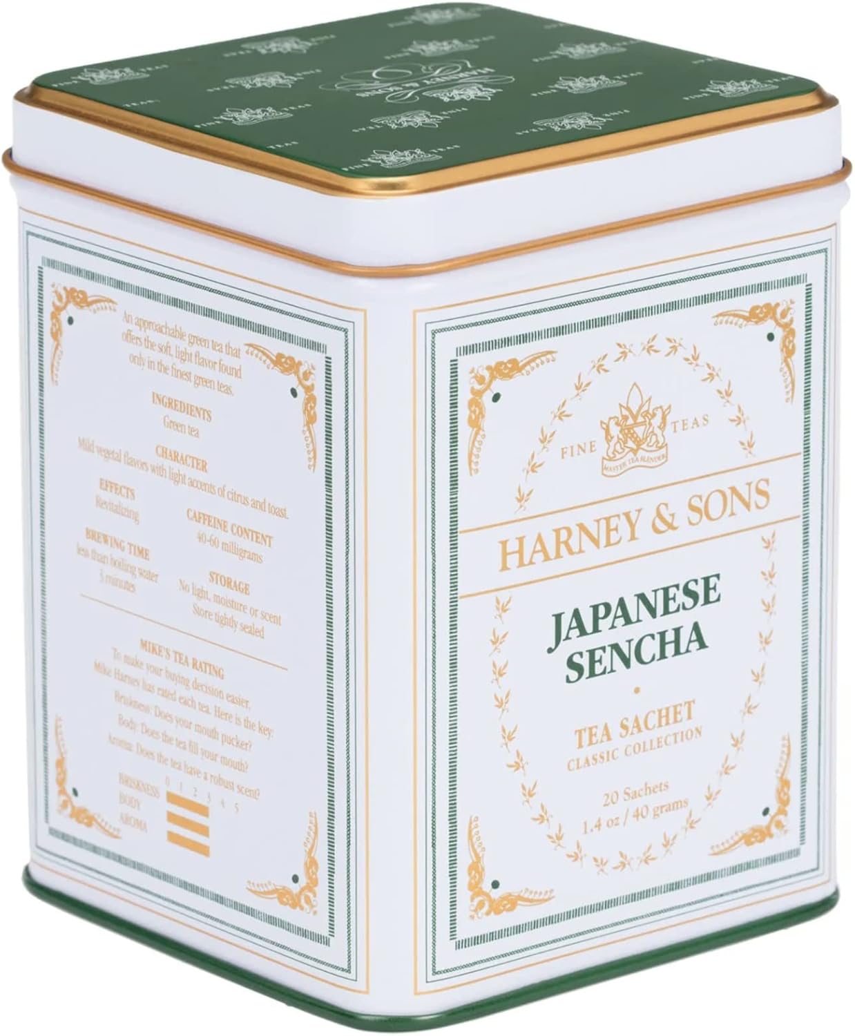 Harney & Sons Japanese Sencha Green Tea, 20 Sachets | Classic Collection