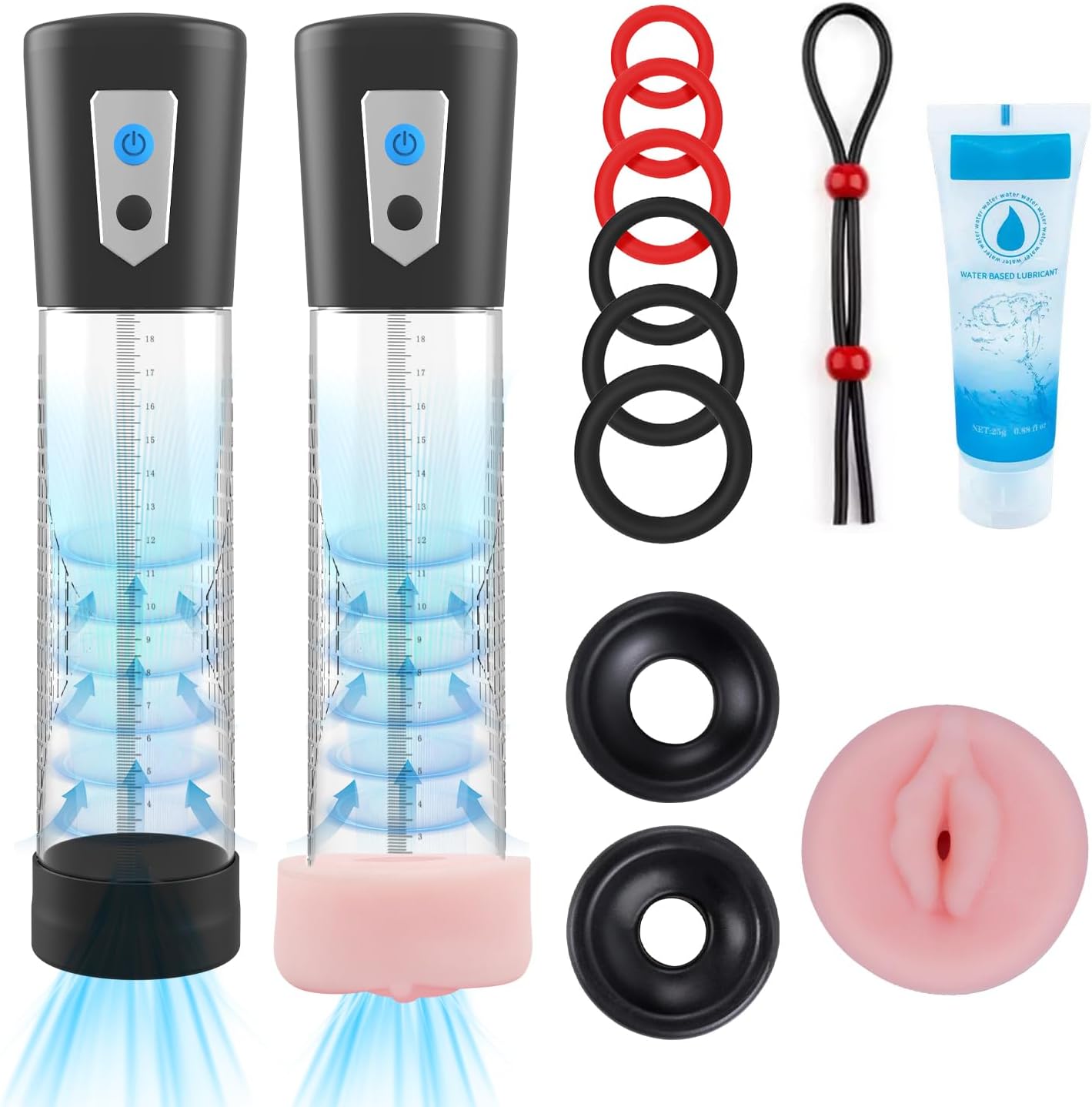 Male Enlargement Vacuum Pumps Air Pressure Device, Increase Sizes Automatic Electric Pump, Enhancement Enlarger Silicone Pocket Strength Suction Growth Pens Pump XH0-4(Charge)
