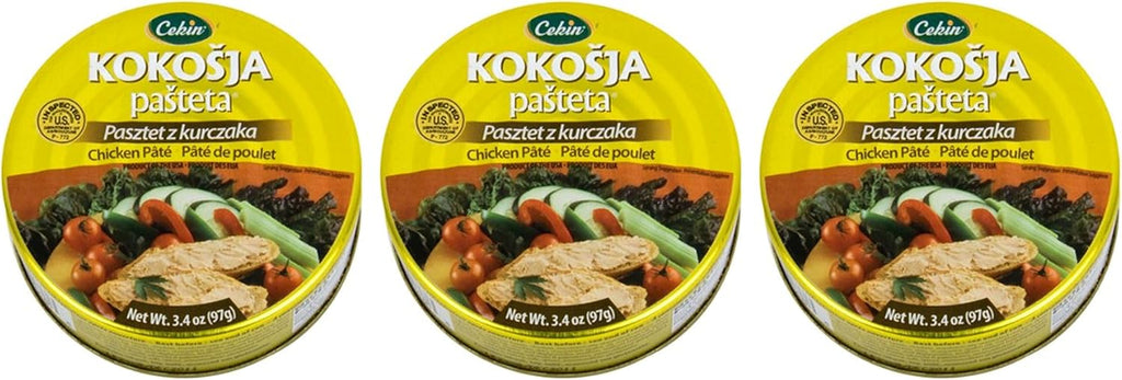 Cekin Chicken Pate Kokosja Pasteta Pack of 3