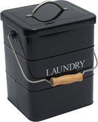 Laundry Powder Bin, Washing Powder Storage Tin with Scoop, Airtight Lid & Handles, Laundry Detergent Powder Storage Box - Perfect for Holding Pods Tablets Capsules Powder Detergent-Black