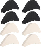4 Pairs Shoe Toe Filler, Adjustable Toe Inserts for Shoes Half-Size Cushion Sponge Insoles, Make Shoes Fit One Size Smaller for Women & Men, Casual, Heels, Boots (Beige & Black)