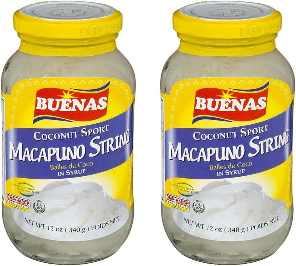 Buenas Beans and Gels in Syrup (Macapuno String, 2 Pack)