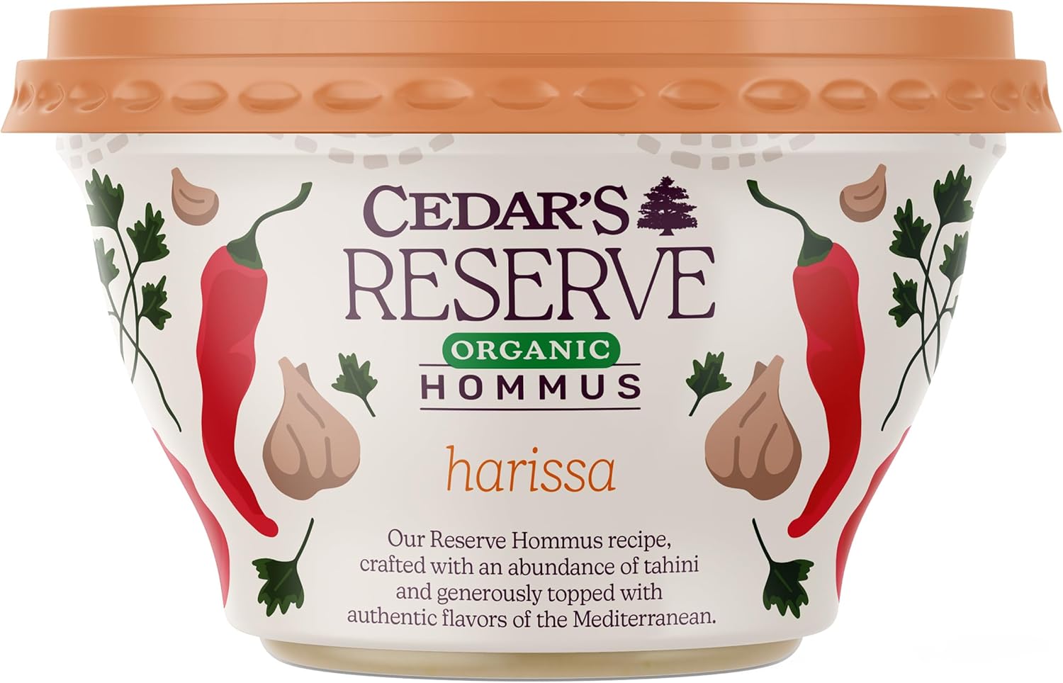 CEDARS MEDITERRANEAN FOOD Organic Cedar's Reserve Harissa Hommus, 10 OZ