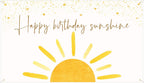 Boho Sun Happy Birthday Sunshine Backdrop Banner First Trip Around the Sun Wall Hanging Decor Muted Sunrise Theme Birthday Party Photography Background Decoration Supplies for Boys Girls
