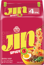 OTOKI Jin Ramen – Spicy Flavor | Authentic Korean Instant Noodles, Bold & Savory Korean Ramen Soup, 4.23 oz (Pack of 4)