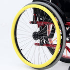 Wheelchair Push Rim Covers, 24-Inch Rear Wheel Sports Wheelchair Cover, Wheelchair Wheel Covers Wear-Resistant Hand Push Cover (Color : Yellow)