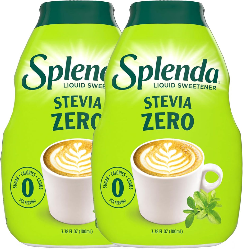 SPLENDA Stevia Liquid Zero Calorie Sweetener Drops, 3.38 Fl Oz Bottle (Pack of 2)