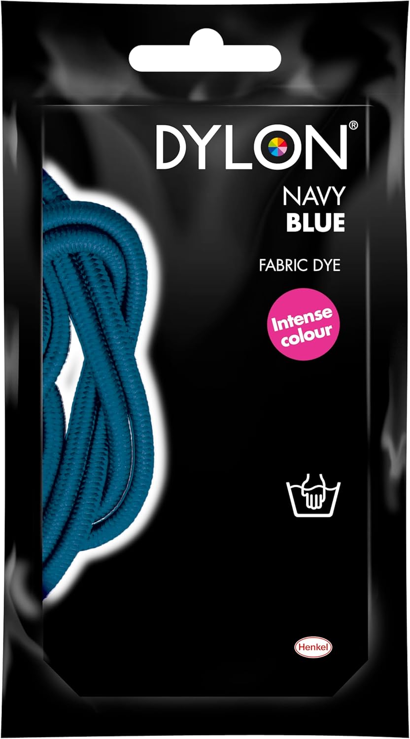Dylon Hand Dye, Fabric Dye Sachet for Clothes & Soft Furnishings, 50g - Navy Blue