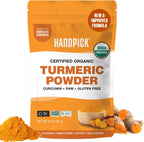 HANDPICK, Organic Turmeric Powder with Curcumin (397g/14oz) | Authentic Indian Origin | Gluten Free | Made from Turmeric Root