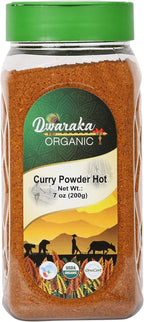 Dwaraka Organic - Curry Powder Hot, 7oz, Healthy, Organic, Non GMO, All Natural