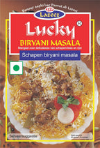 Lucky Mutton Biryani Masala, 50g (Pack of 5) - A Blend of best spices combination with flavor and aroma of Indian Cuisine, Low Sodium, No MSG, Non GMO