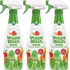 Veggie Wash Organic Fruit and Vegetable Wash, Certified Organic, Ideal for Cleaning Produce, 16 Fluid Ounce, Pack of 3 (Packaging May Vary)