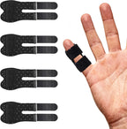 Pinky Finger Splint 4 Pcs Trigger Finger Brace Joint Stabilizer for Arthritis Pain,Sprain,Mallet Finger,Small Splints for Knuckle Immobilization,Fit All Fingers & Kid's Index Middle Ring Fingers (4, Black)