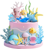 Octopus Cake Topper Jellyfish Cake Topper Ocean Cake Decoration Under the Sea Cake Decorations