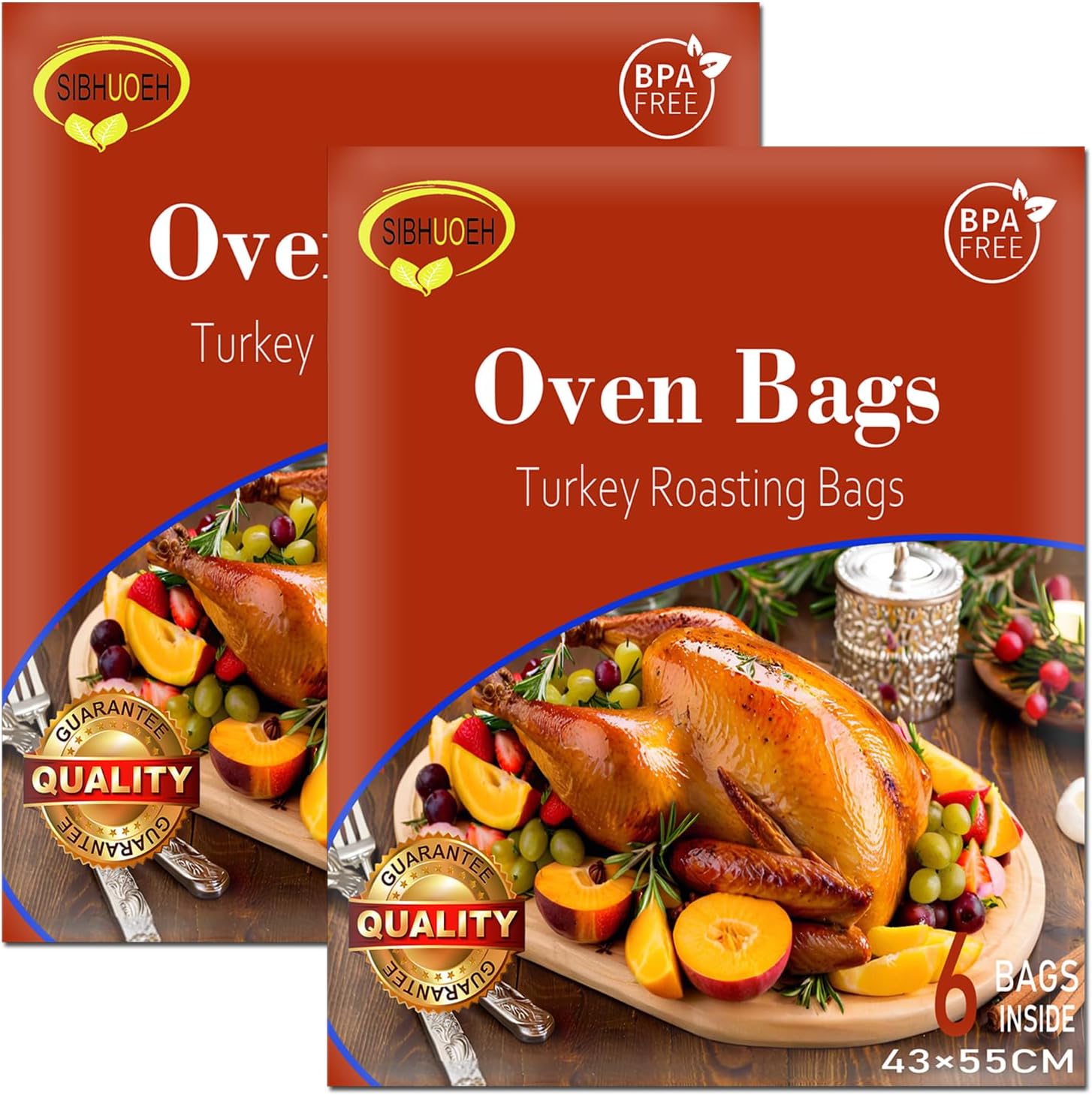 Turkey Oven Bags, Oven Bags for Roasting, Turkey Bags Roasting Chicken, Meat & Fish Multi Purpose Cooking Bags, Large Size 17’’ x 22’’, 12 Counts