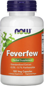 NOW Foods Feverfew Veg Capsules - 100 ct