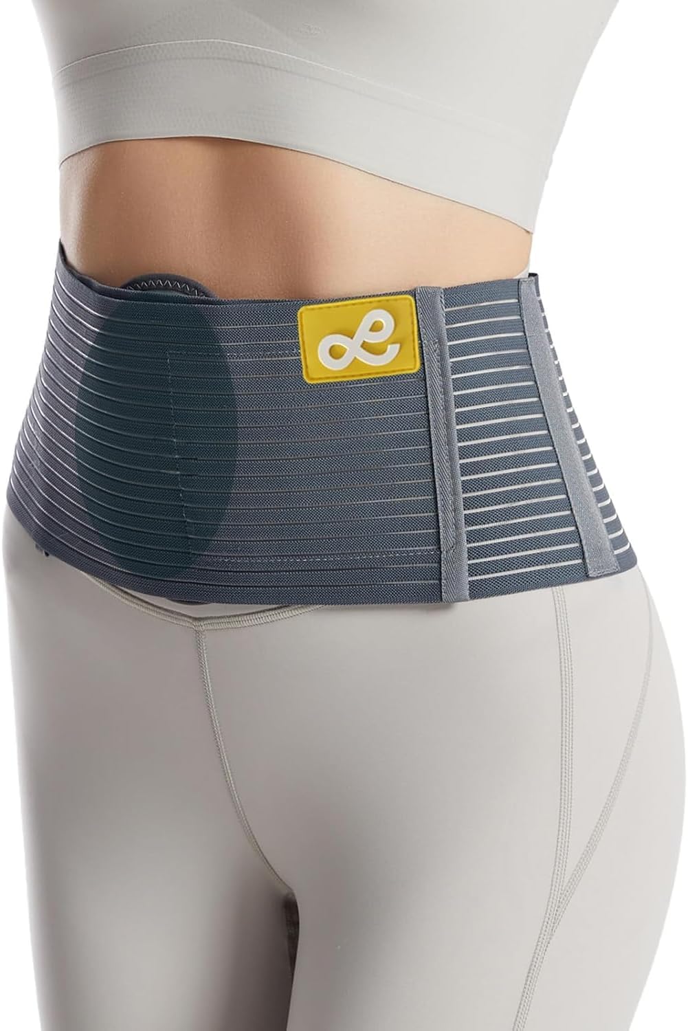 Umbilical Hernia Belt for Men and Women - Hernia Support for Men with 2 Compression Pad (inguinal, femoral, incisional) - Abdominal Binder Post Surgery and Postpartum （L/XL）