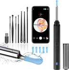 Ear Wax Removal, Ear Cleaner with Camera, Ears Wax Removal Kit with 1296P HD Ear Otoscope with 6 LED Lights, Earwax Removal Tool for iPhone, iPad & Android Smart Phones (Black, Standard)
