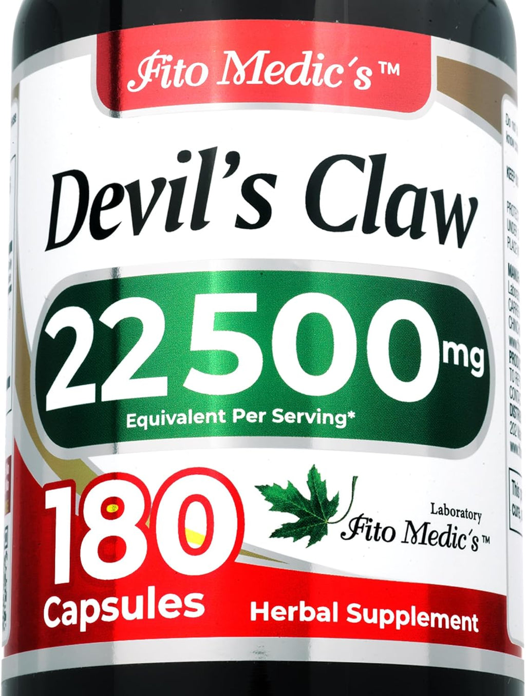 FITO MEDIC'S Lab | Devils Claw |180 Capsules | Devils Claw Herbal Supplement | harpagofito | Ultra high Absorption.