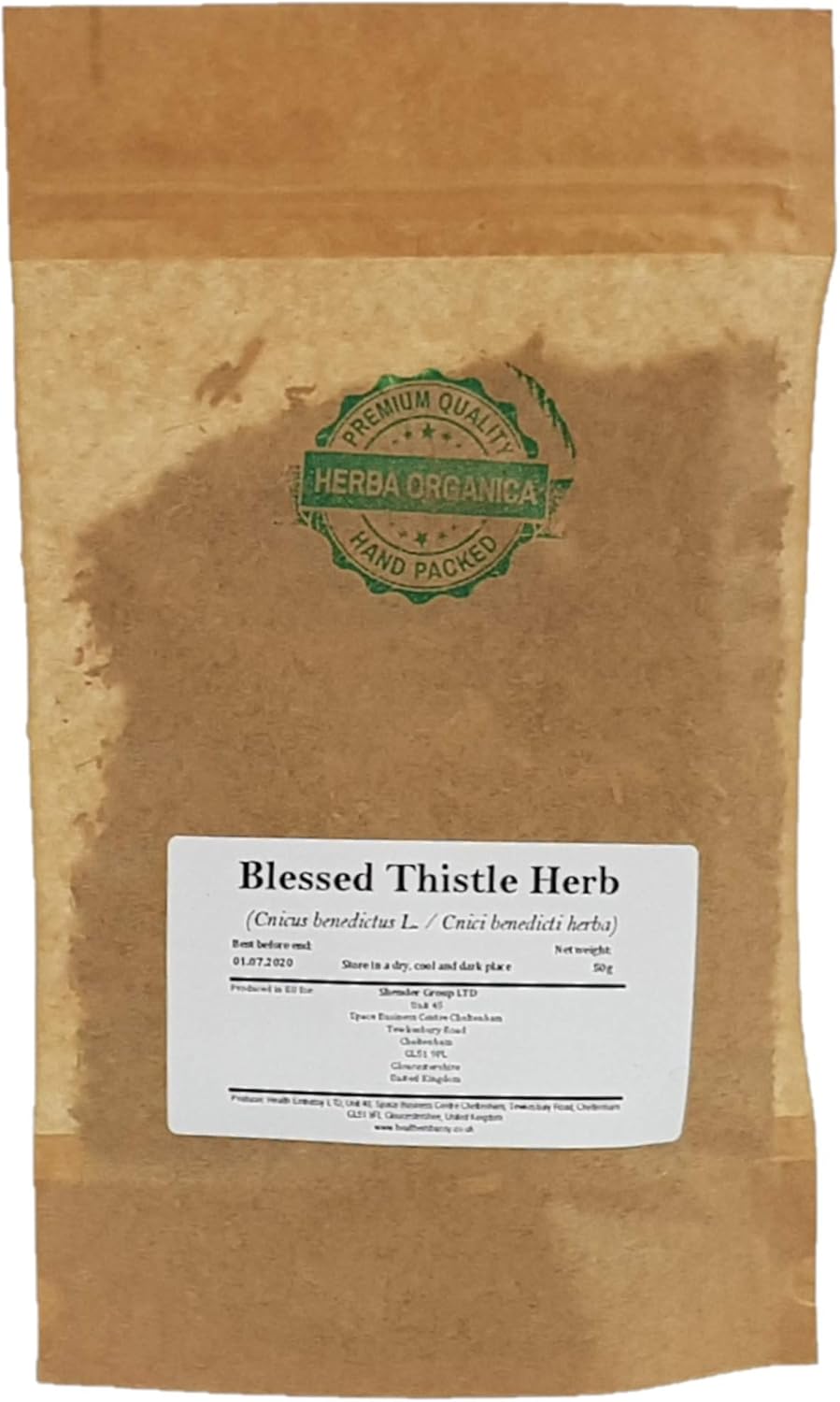 Herba Organica Blessed Thistle Herb - Cnicus Benedictus L - Herbal Tea (50g)