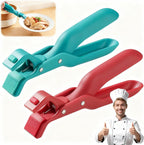 2pcs Hot Plate Grippers Hot Plate Gripper Lifters Tongs Multi-Function Anti-Scald Bowl Clip Silicone Non-slip Hot Dish Plate Holder Kitchen Utensil for Bowls Pans Dishes